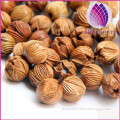 Mahogany wood beads faceted,Lotus 14*15mm. Sold per pkg of 50ps